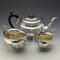 Around 1902 British Antique Sterling Silver Bachelor Teapot 3 Piece Set Total 540g Walker&Hall