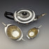 Around 1902 British Antique Sterling Silver Bachelor Teapot 3 Piece Set Total 540g Walker&Hall