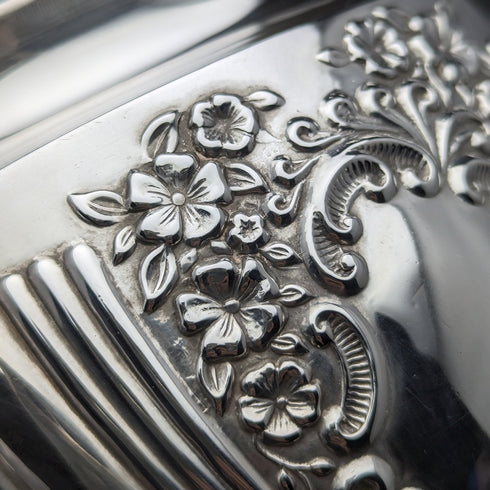 Around 1902 British Antique Sterling Silver Bachelor Teapot 3 Piece Set Total 540g Walker&Hall