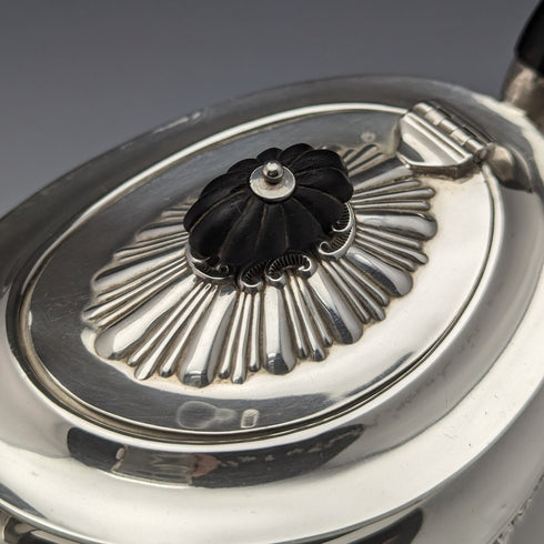 Around 1902 British Antique Sterling Silver Bachelor Teapot 3 Piece Set Total 540g Walker&Hall