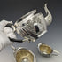 Around 1902 British Antique Sterling Silver Bachelor Teapot 3 Piece Set Total 540g Walker&Hall