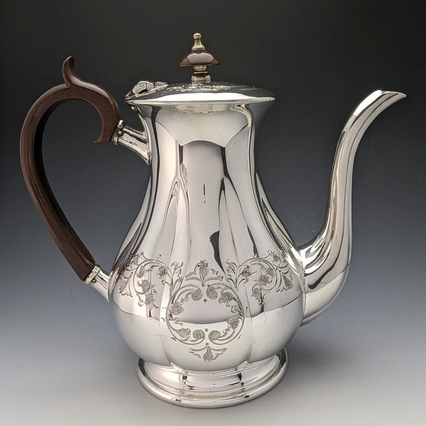 British Vintage Silver Plated Coffee Pot Cooper Brothers