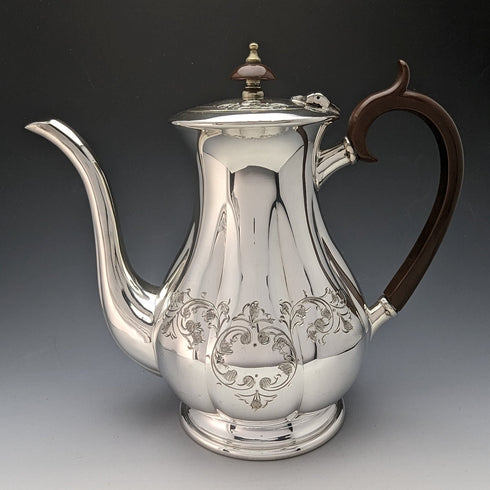 英国ヴィンテージ シルバープレート製 コーヒーポット Cooper Brothers