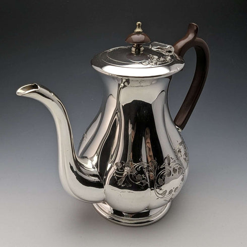 英国ヴィンテージ シルバープレート製 コーヒーポット Cooper Brothers