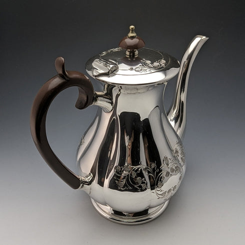 英国ヴィンテージ シルバープレート製 コーヒーポット Cooper Brothers