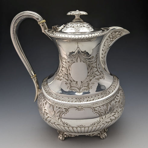 Around 1900 British antique silver plated water jug Atkin Brothers
