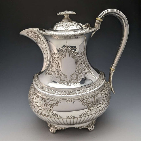 Around 1900 British antique silver plated water jug Atkin Brothers