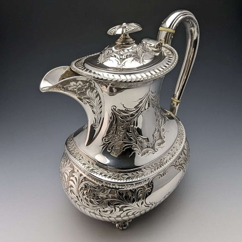 Around 1900 British antique silver plated water jug Atkin Brothers
