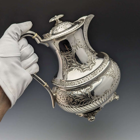 Around 1900 British antique silver plated water jug Atkin Brothers
