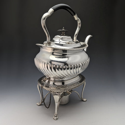 1905年頃 英国アンティーク シルバープレート製 ケトル&バーナースタンドセット Mappin&Webb