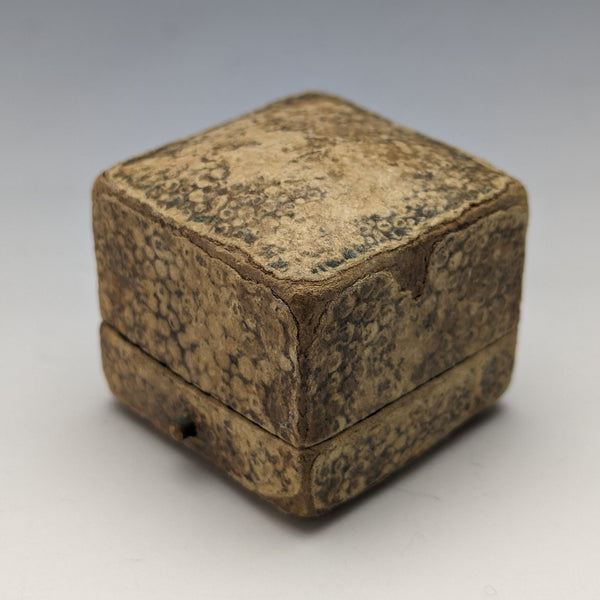 British Vintage Leather Upholstered Ring Box Alfred Wolf Ltd