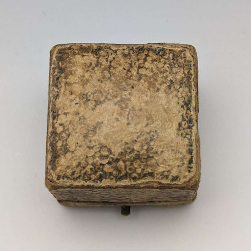 British Vintage Leather Upholstered Ring Box Alfred Wolf Ltd