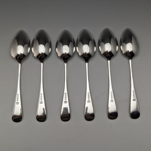 1900年頃 英国アンティーク シルバープレート製ティースプーン6本セット Daniel & Arter