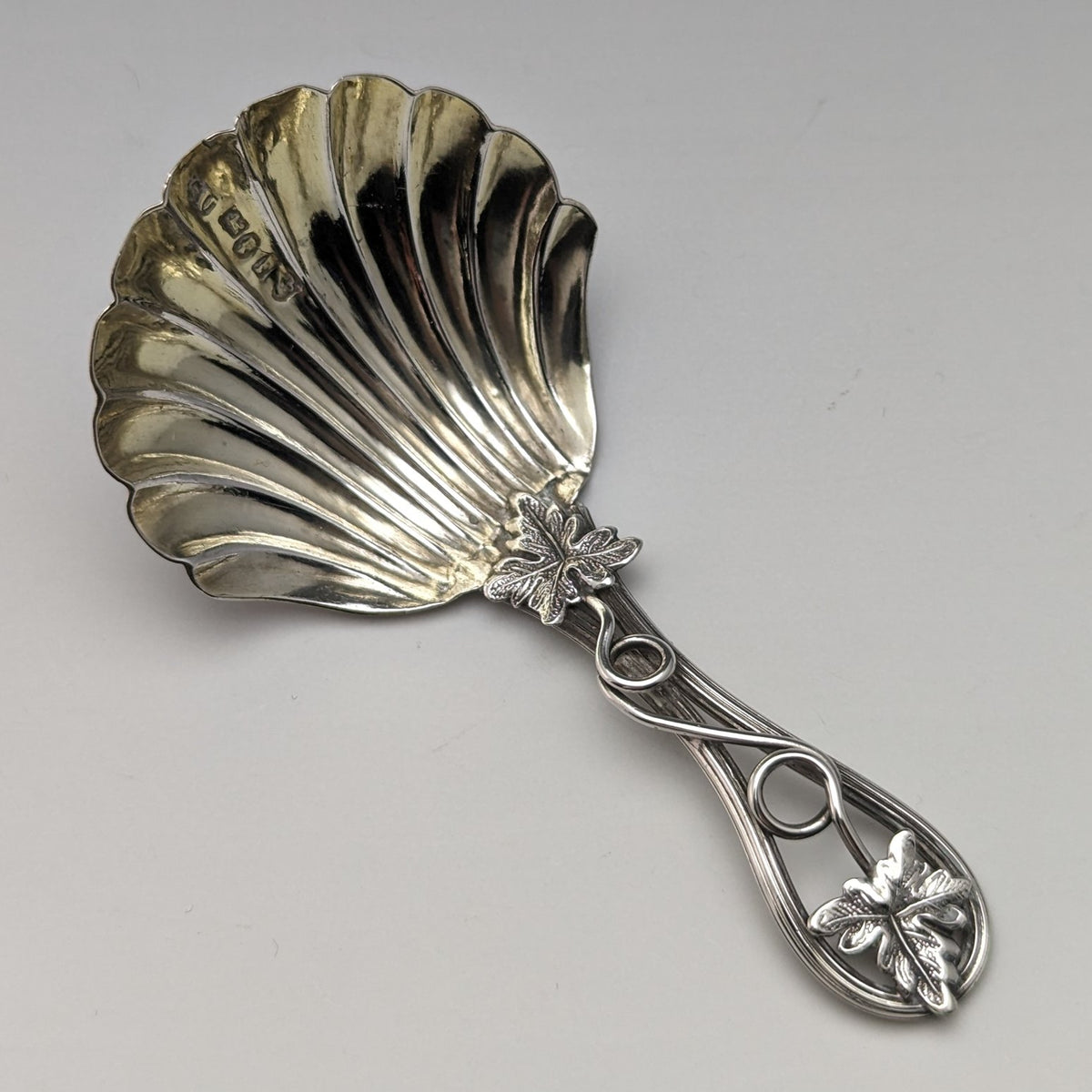 1854年 英国アンティーク 純銀製ティーキャディースプーン George