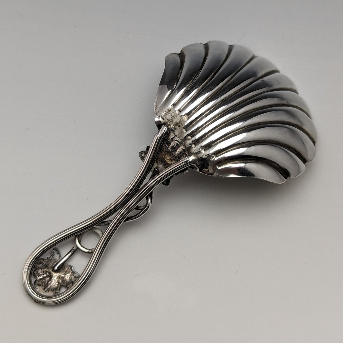 1854年 英国アンティーク 純銀製ティーキャディースプーン George Unite-