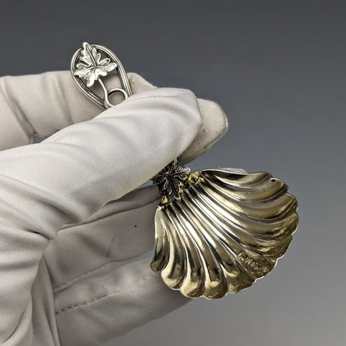 1854 British Antique Sterling Silver Tea Caddy Spoon George Unite