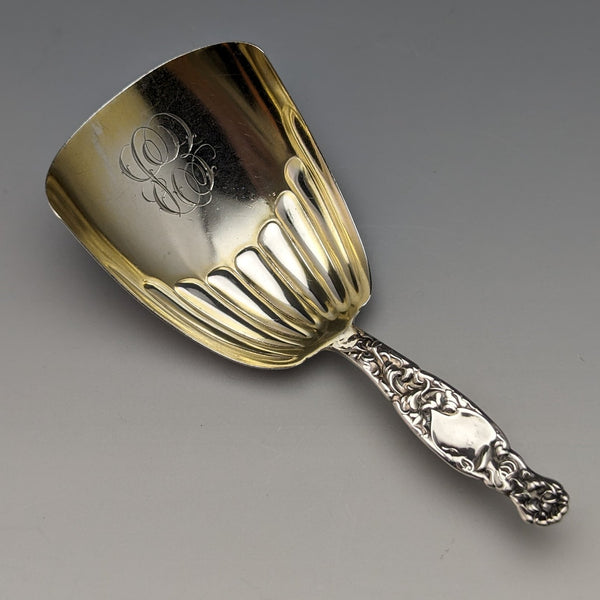 Late 19th Century American Antique Sterling Silver Tea Caddy Spoon Whiting Manufacturing