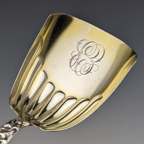 Late 19th Century American Antique Sterling Silver Tea Caddy Spoon Whiting Manufacturing