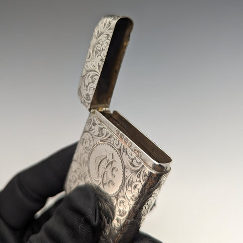 1889年 英国アンティーク 純銀製 ヴェスタケース マッチケース Frederick Marson