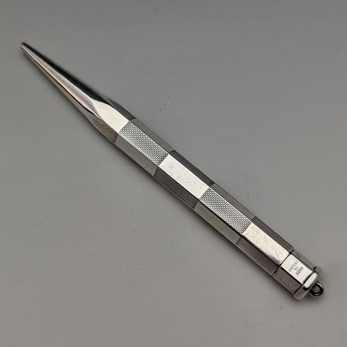 British Vintage YARD-O-RED Hexagon Pure Silver Propulsion Type Mini Pencil YARD-O-LETTE