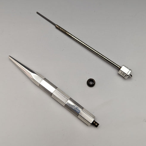 British Vintage YARD-O-RED Hexagon Pure Silver Propulsion Type Mini Pencil YARD-O-LETTE