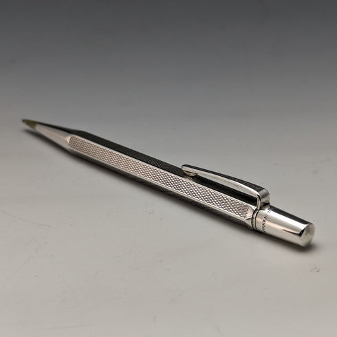 1963 British Vintage Yard O Red Sterling Silver Hexagon Propulsion Pencil Case