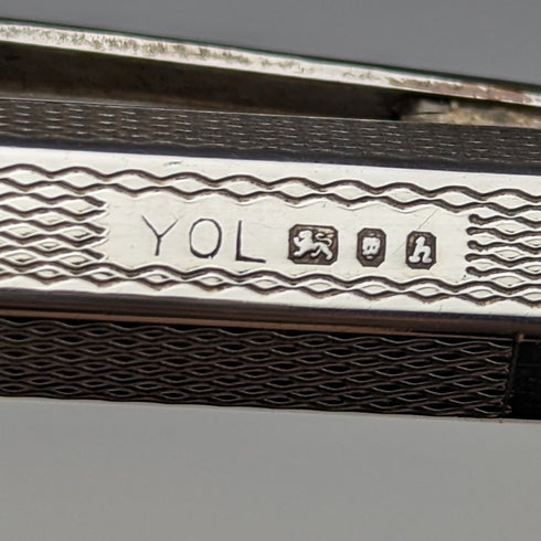 1963 British Vintage Yard O Red Sterling Silver Hexagon Propulsion Pencil Case