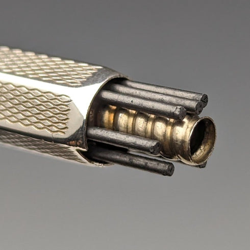 1963年 英国ヴィンテージ ヤード・オ・レッド 純銀製 ヘキサゴン推進式ペンシル ケース入