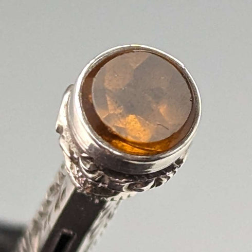 アンティーク シャープペンシル 伸縮式60-93mm マジックペンシル シルバープレート ガラス装飾