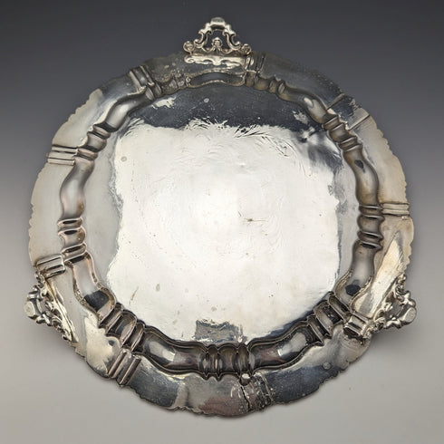 1820年代英國古董銀盤薩爾瓦直徑30厘米