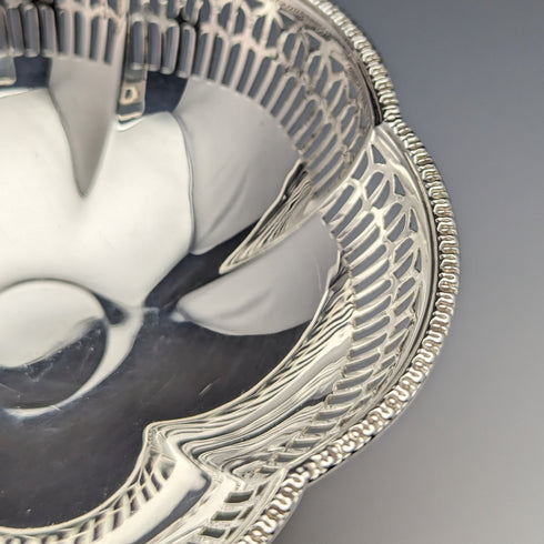 1924年 英国アンティーク 純銀製コンポート 直径12cm 145g Mappin&Webb