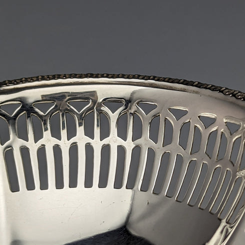 1924年 英国アンティーク 純銀製コンポート 直径12cm 145g Mappin&Webb