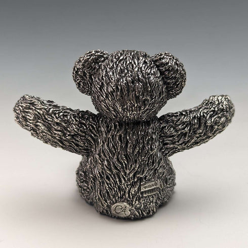 British Country Artists Teddy Bear Sterling Silver Sculpture Figurine