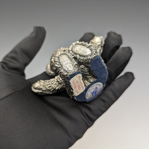 英国 カントリーアーティスト社 テディベア 純銀張り彫刻 フィギュリン