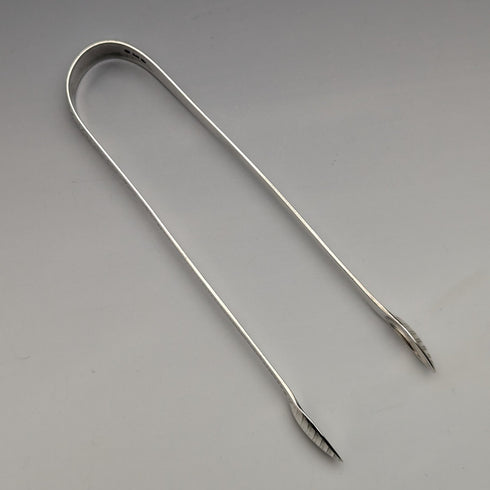 1791 Georgian British Antique Sterling Silver Sugar Tong 33g Samuel Godbehere & Edward Wigan