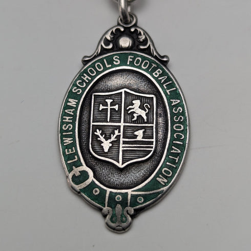 英國復古純銀阿爾伯特鏈 36 克純銀獎章鏈扣