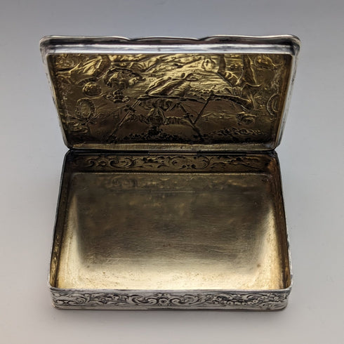 Early 20th Century Antique 800 Silver Rectangular Box 94g