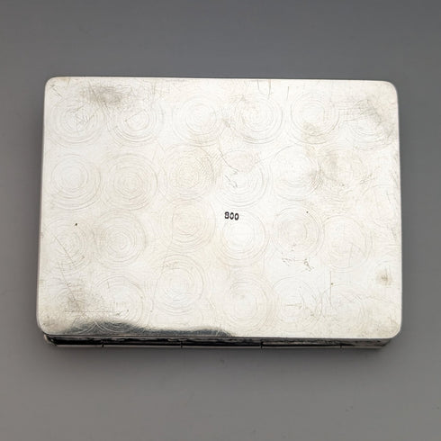 Early 20th Century Antique 800 Silver Rectangular Box 94g