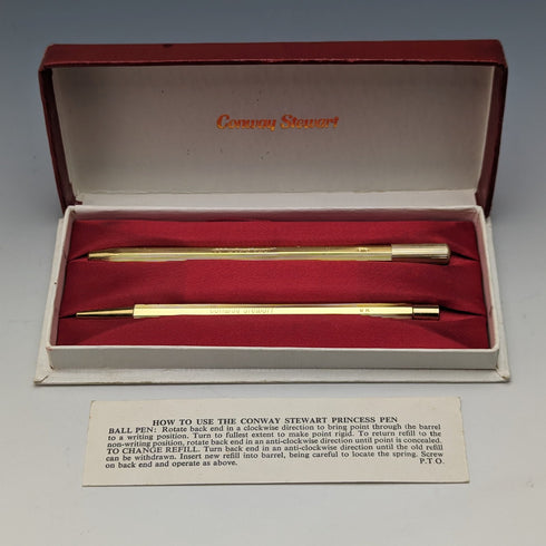 英国ヴィンテージ コンウェイ・スチュワート ペンシル・ボールペンセット ケース・説明書付