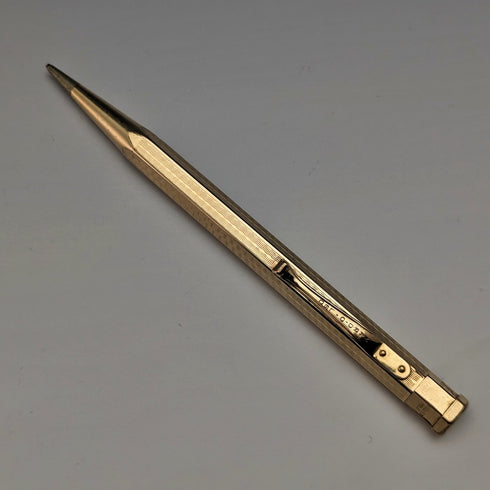 英国ヴィンテージ ヤード・オ・レッド ロールドゴールド製 ヘキサゴン 推進式ペンシル