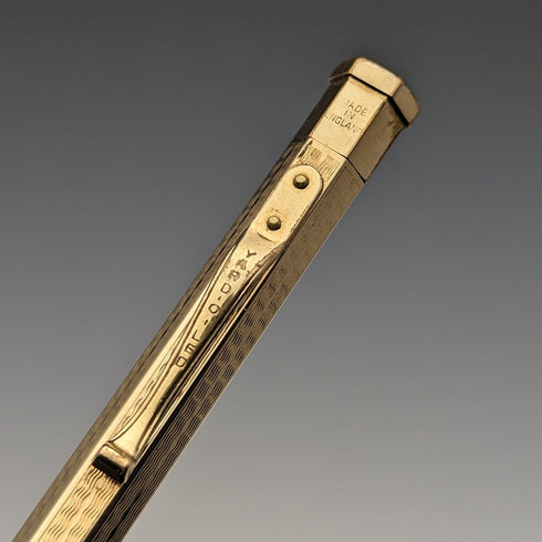 英国ヴィンテージ ヤード・オ・レッド ロールドゴールド製 ヘキサゴン 推進式ペンシル