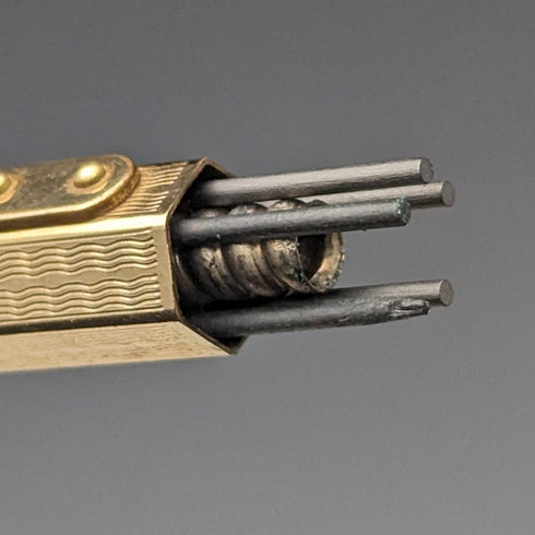 英国ヴィンテージ ヤード・オ・レッド ロールドゴールド製 ヘキサゴン 推進式ペンシル