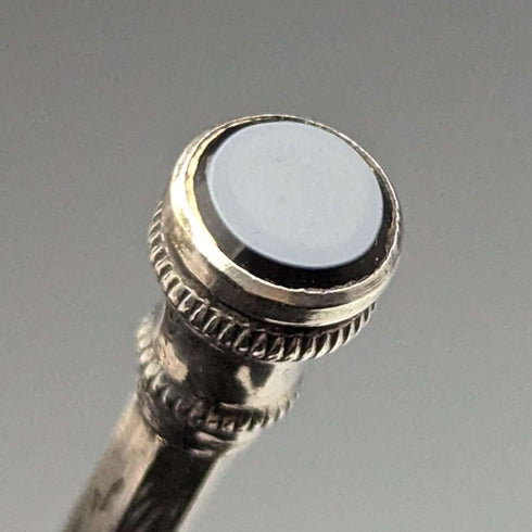 英国アンティーク シルバープレート製 シャープペンシル ガラス装飾 伸縮式43-59mm