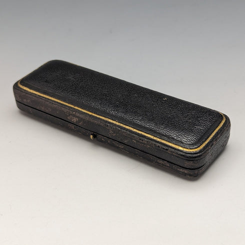 1888年 英国アンティーク 白蝶貝ハンドル 純銀ブレード 折りたたみペンナイフ ケース入