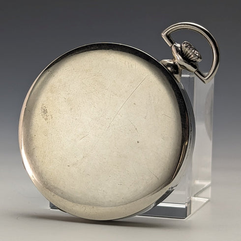 Vintage Swiss PEIGUES pocket watch Art Deco coin type case works well