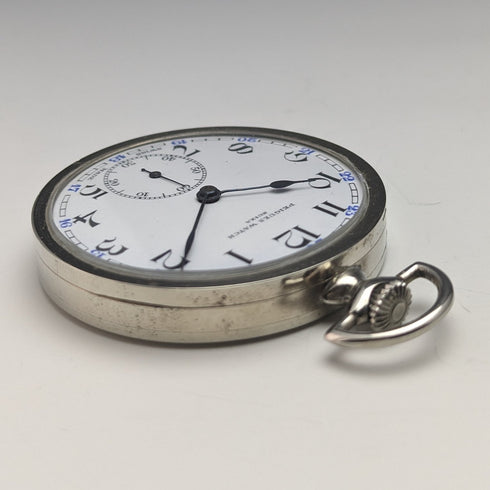 Vintage Swiss PEIGUES pocket watch Art Deco coin type case works well