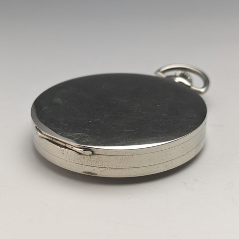 Vintage Swiss PEIGUES pocket watch Art Deco coin type case works well