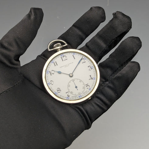 ヴィンテージ スイス PEIGUES 懐中時計 アールデコ コイン型ケース 動作良好