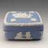 British Vintage Wedgwood Jasperware Square Case Small Case Pale Blue