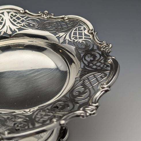 1910 年英國古董純銀蜜餞一對直徑 14 厘米共 328 克 Mappin & Webb